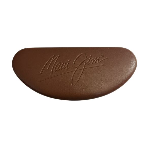 Maui Jim Eyeglass Sunglass Case Hard Clam Shell Brown - Picture 1 of 6